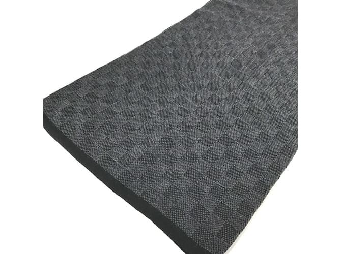 Sciarpa Petit Damier Graphite Louis Vuitton Marrone Nero - vista 10