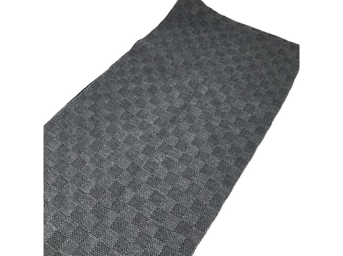 Sciarpa Petit Damier Graphite Louis Vuitton Marrone Nero - vista 11