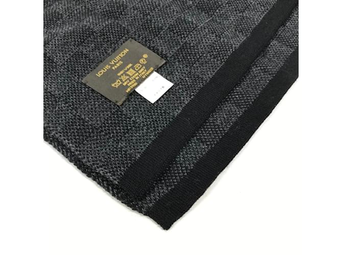 Sciarpa Petit Damier Graphite Louis Vuitton Marrone Nero - vista 12
