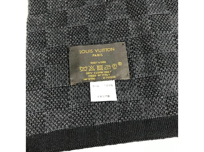 Sciarpa Petit Damier Graphite Louis Vuitton Marrone Nero - vista 14