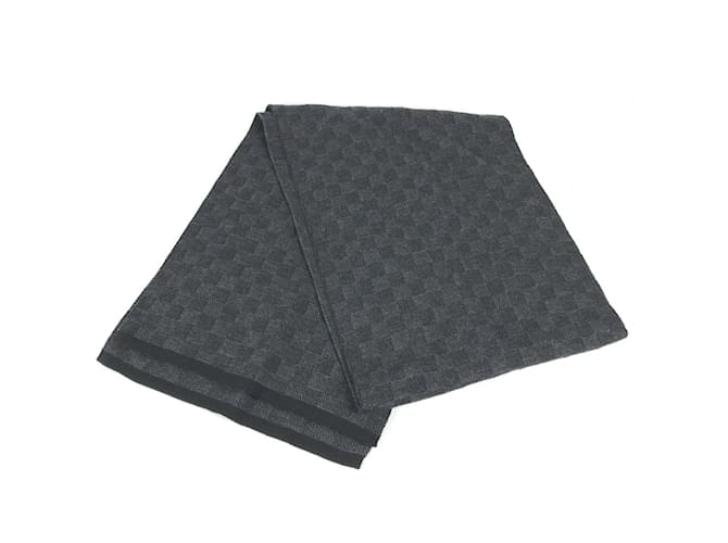 Sciarpa Petit Damier Graphite Louis Vuitton Marrone Nero - vista 2