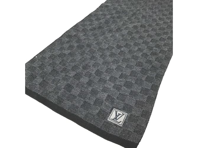 Sciarpa Petit Damier Graphite Louis Vuitton Marrone Nero - vista 3