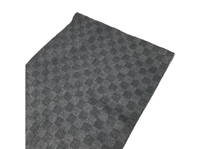 Sciarpa Petit Damier Graphite Louis Vuitton Marrone Nero - vista 5