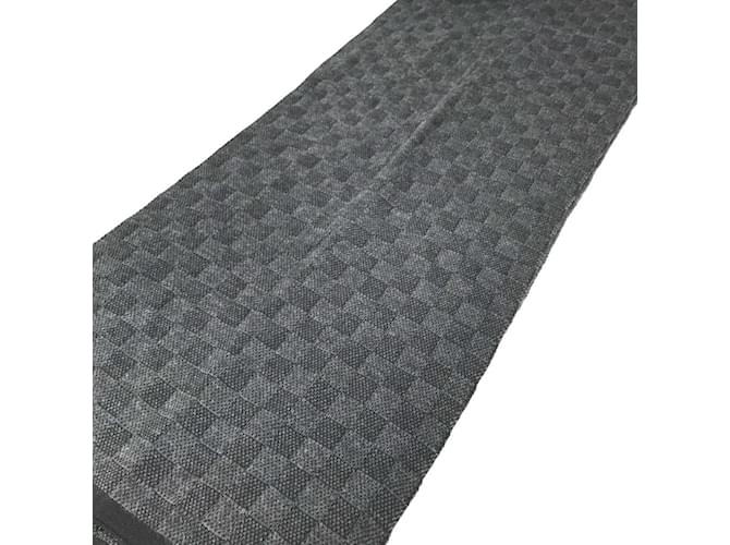 Sciarpa Petit Damier Graphite Louis Vuitton Marrone Nero - vista 6