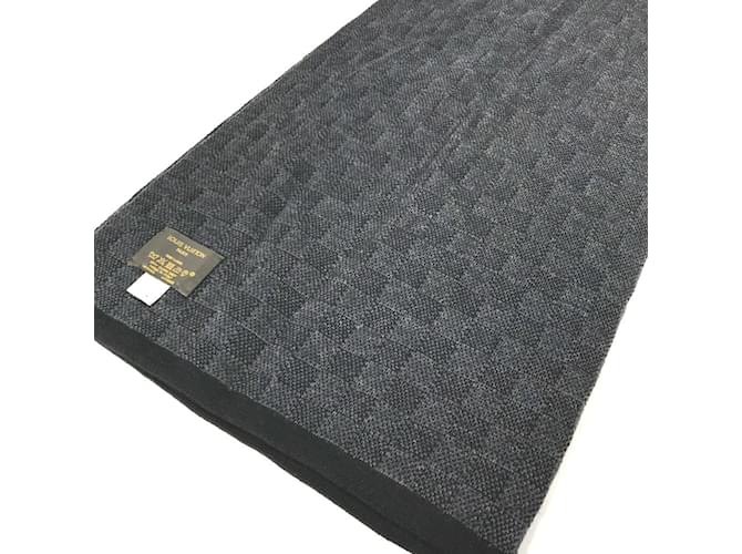 Sciarpa Petit Damier Graphite Louis Vuitton Marrone Nero - vista 8