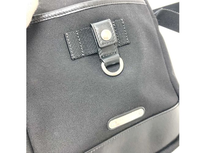 Borsa a spalla in tela e pelle nera Saint Laurent Nero - vista 10