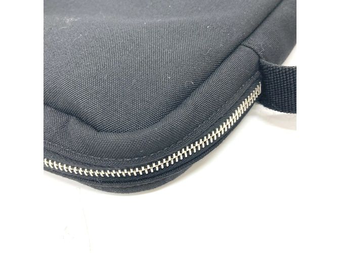 Borsa a spalla in tela e pelle nera Saint Laurent Nero - vista 12