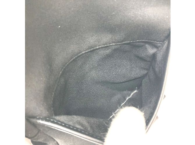 Borsa a spalla in tela e pelle nera Saint Laurent Nero - vista 13