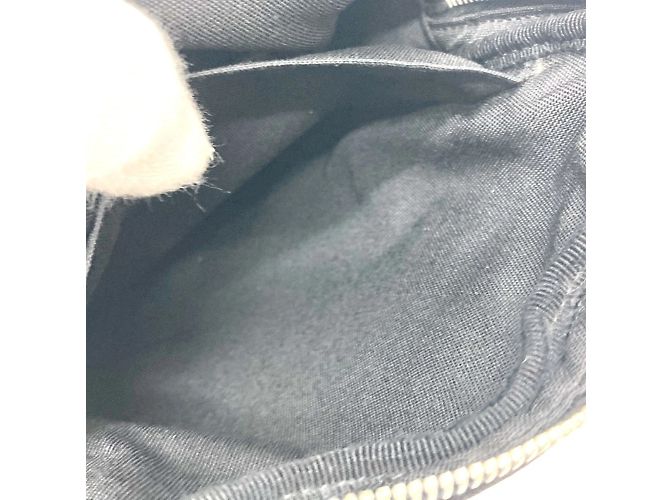 Borsa a spalla in tela e pelle nera Saint Laurent Nero - vista 16