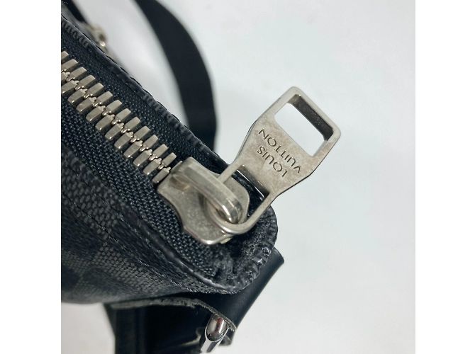 Borsa a tracolla Mick MM Damier Graphite di Louis Vuitton Nero - vista 11