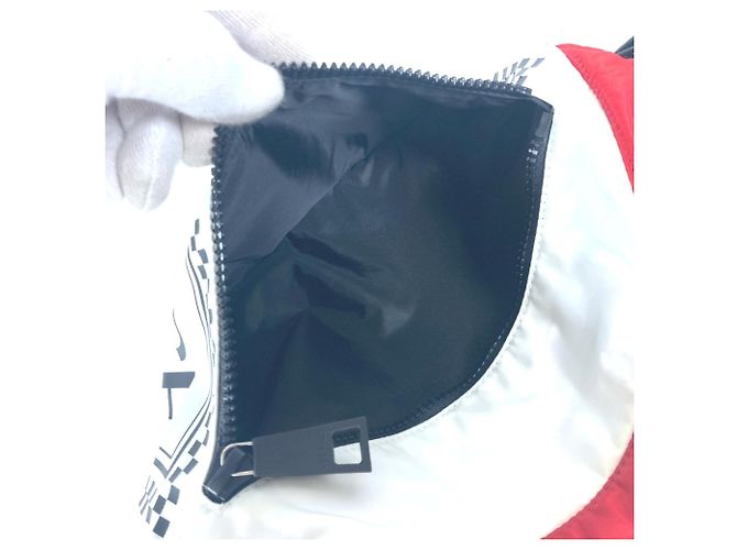 Borsa a spalla incrociata Versace Bianco Rosso - vista 13