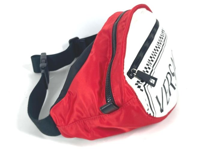 Borsa a spalla incrociata Versace Bianco Rosso - vista 4