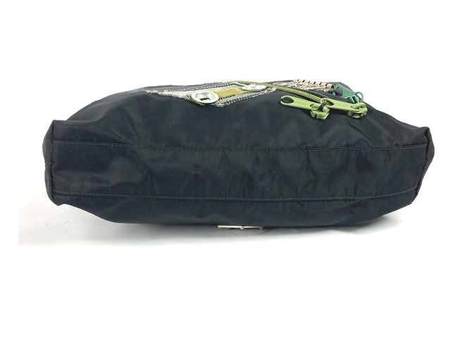Tote Borsa a spalla ricamata con fiori Prada Nero Multicolore - vista 3