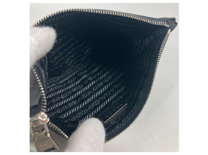 Pochette per trucco in nylon nero Prada 2M1214 - vista 11