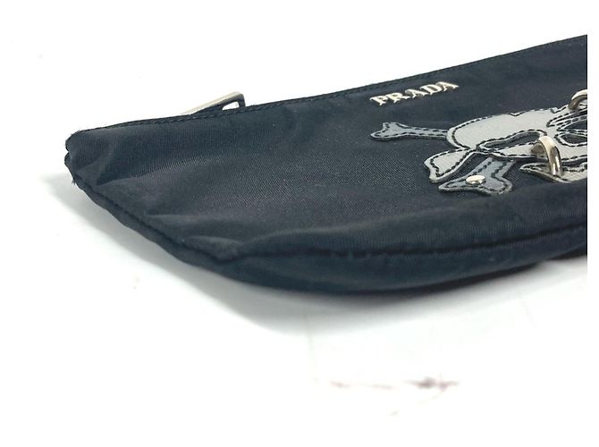 Pochette per trucco in nylon nero Prada 2M1214 - vista 7
