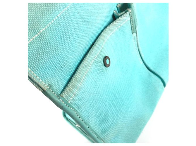 Tiffany & Co. Blaue Canvas-Handtasche - Ansicht 10