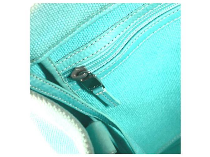 Tiffany & Co. Blaue Canvas-Handtasche - Ansicht 13