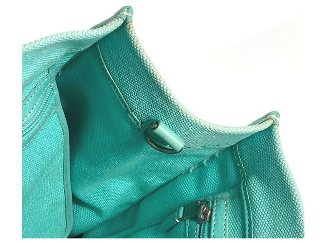 Tiffany & Co. Blaue Canvas-Handtasche - Ansicht 14