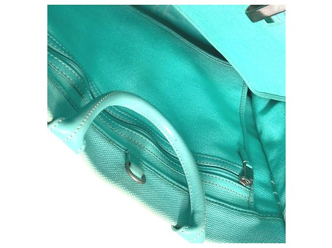 Tiffany & Co. Blaue Canvas-Handtasche - Ansicht 15