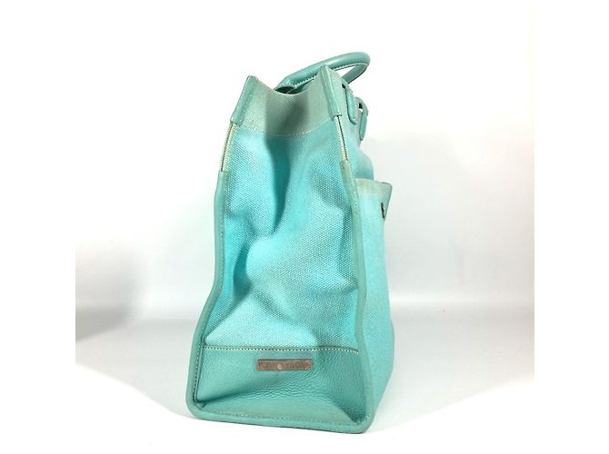 Tiffany & Co. Blaue Canvas-Handtasche - Ansicht 3