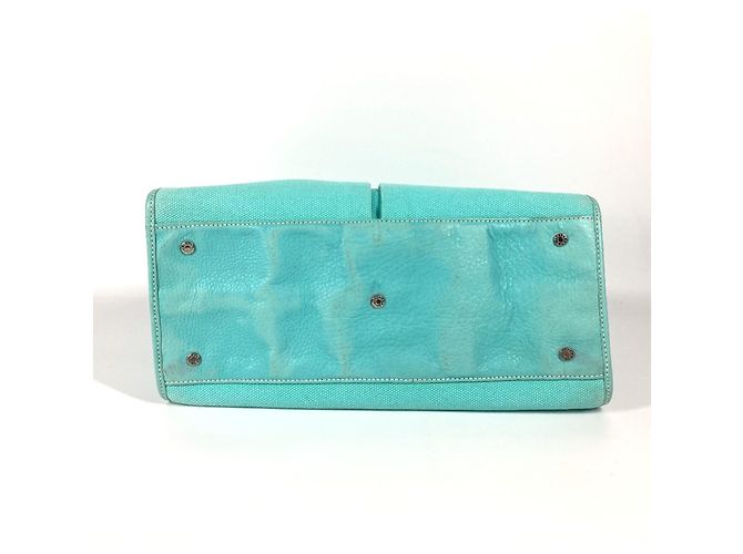 Tiffany & Co. Blaue Canvas-Handtasche - Ansicht 6