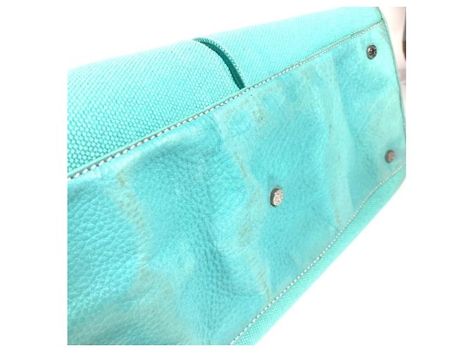 Tiffany & Co. Blaue Canvas-Handtasche - Ansicht 9