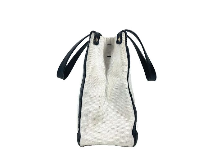 Valentino Canvas Schultertasche Schwarz Weiß - Ansicht 3