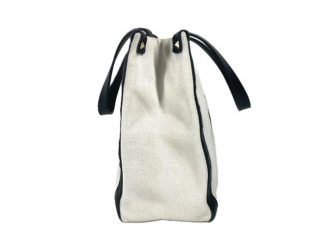 Valentino Canvas Schultertasche Schwarz Weiß - Ansicht 4