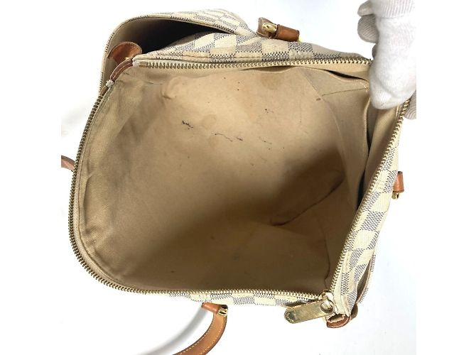 Borsa Tote Louis Vuitton Damier Azur Totally PM Bianco - vista 13