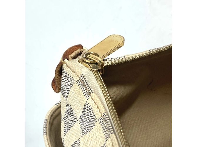 Borsa Tote Louis Vuitton Damier Azur Totally PM Bianco - vista 16