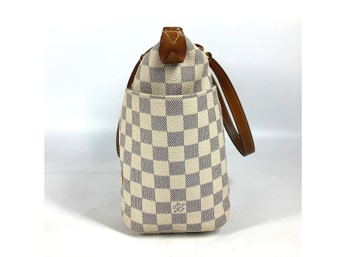 Borsa Tote Louis Vuitton Damier Azur Totally PM Bianco - vista 3