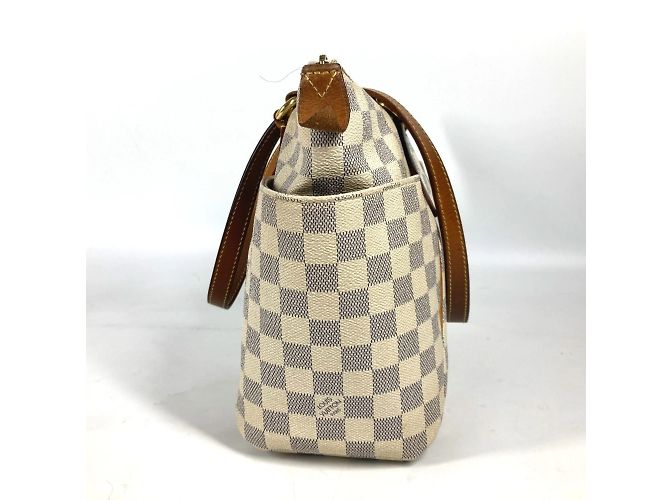 Borsa Tote Louis Vuitton Damier Azur Totally PM Bianco - vista 4