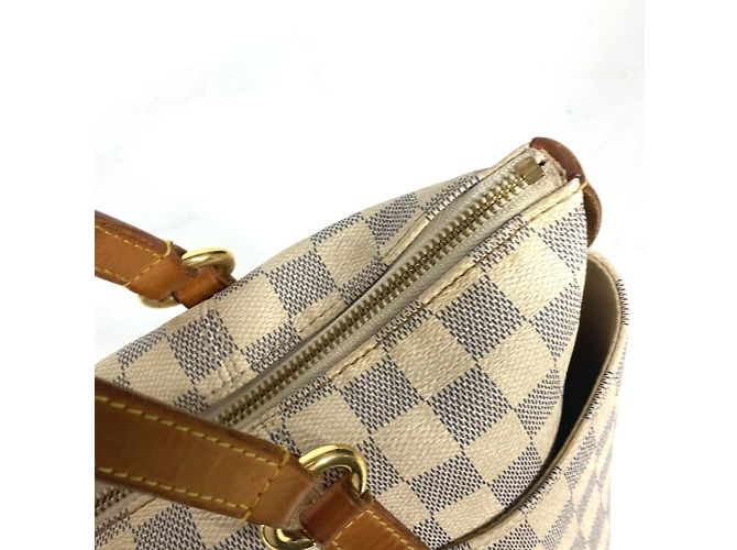 Borsa Tote Louis Vuitton Damier Azur Totally PM Bianco - vista 9