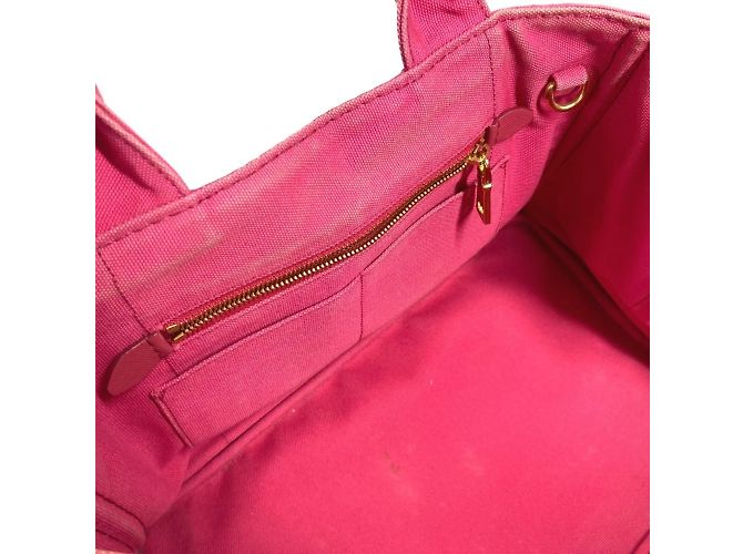 Tote Prada 1BG642 Borsa M Logo Canapa Rosa - vista 16