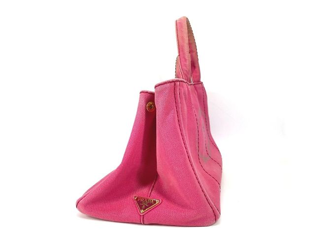 Tote Prada 1BG642 Borsa M Logo Canapa Rosa - vista 3