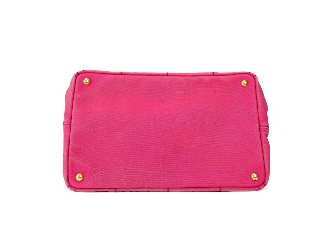 Tote Prada 1BG642 Borsa M Logo Canapa Rosa - vista 5