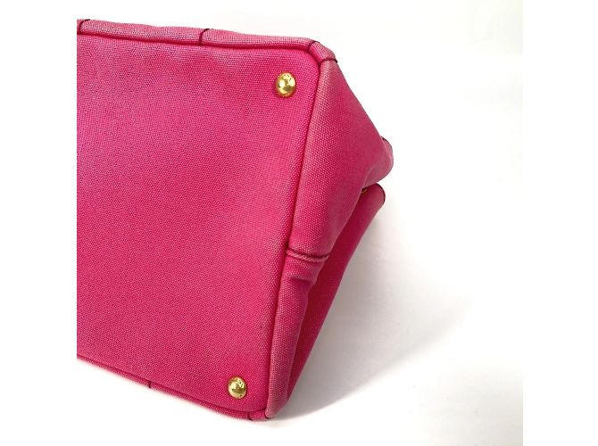 Tote Prada 1BG642 Borsa M Logo Canapa Rosa - vista 6