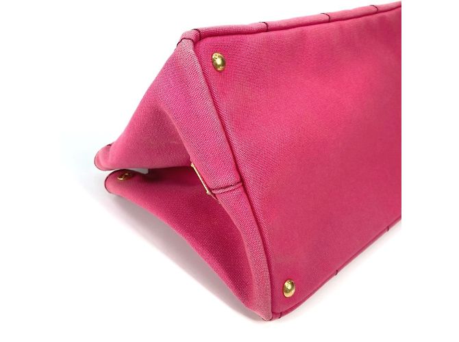 Tote Prada 1BG642 Borsa M Logo Canapa Rosa - vista 7