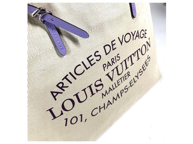Borsa a tracolla Cabas MM Double Zip della Collezione Estiva Louis Vuitton Beige Porpora - vista 11