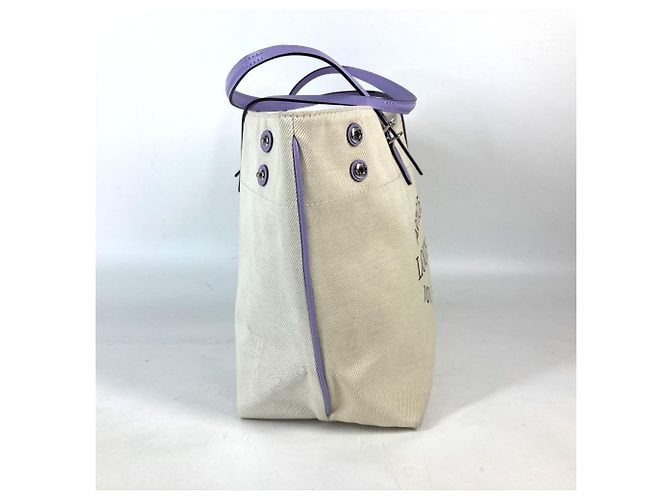 Borsa a tracolla Cabas MM Double Zip della Collezione Estiva Louis Vuitton Beige Porpora - vista 3