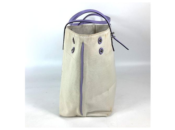 Borsa a tracolla Cabas MM Double Zip della Collezione Estiva Louis Vuitton Beige Porpora - vista 4