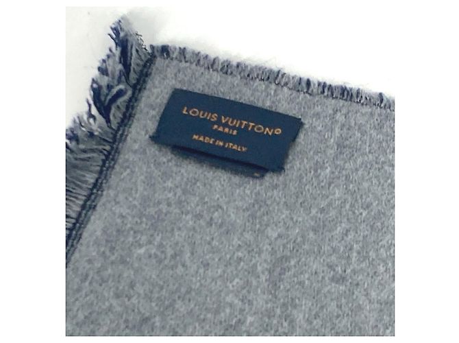 Sciarpa a frange Vivienne Dragonne di Louis Vuitton Rosso Blu navy - vista 7