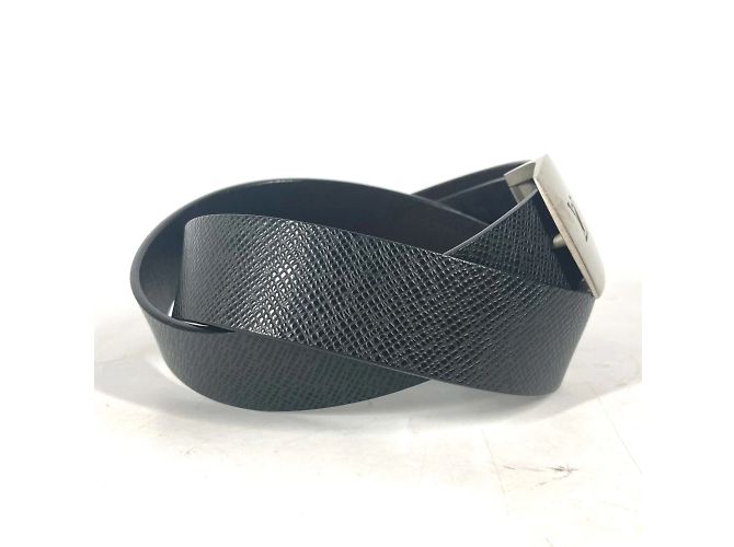 Gürtel mit Santur-Logo-Schnalle Taiga Louis Vuitton Schwarz - Ansicht 3