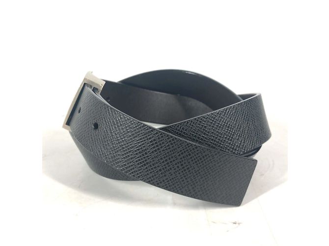 Gürtel mit Santur-Logo-Schnalle Taiga Louis Vuitton Schwarz - Ansicht 4