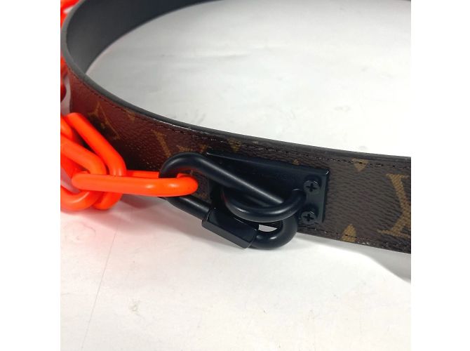 Cintura a Catena Santur Signature Monogram Louis Vuitton Marrone Arancione - vista 4