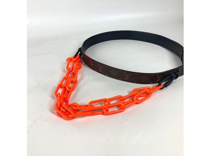 Cintura a Catena Santur Signature Monogram Louis Vuitton Marrone Arancione - vista 5