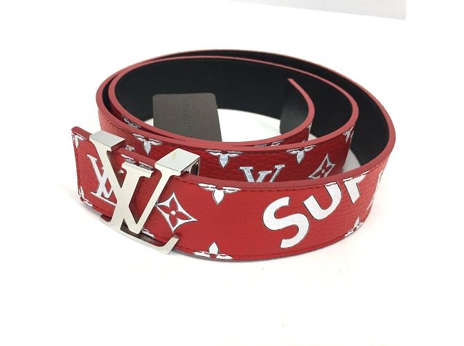 Monogramm Santur Gürtel Louis Vuitton x Supreme Rot - Ansicht 2