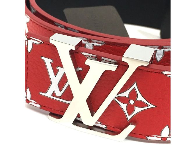Monogramm Santur Gürtel Louis Vuitton x Supreme Rot - Ansicht 3