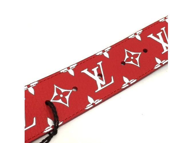 Monogramm Santur Gürtel Louis Vuitton x Supreme Rot - Ansicht 4