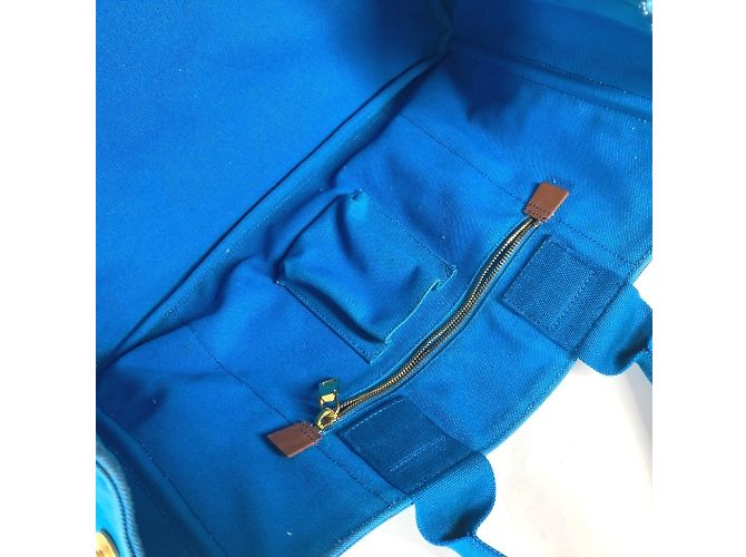 Tote Bolso Logo Canapa de Prada Blanco Azul - vista 13